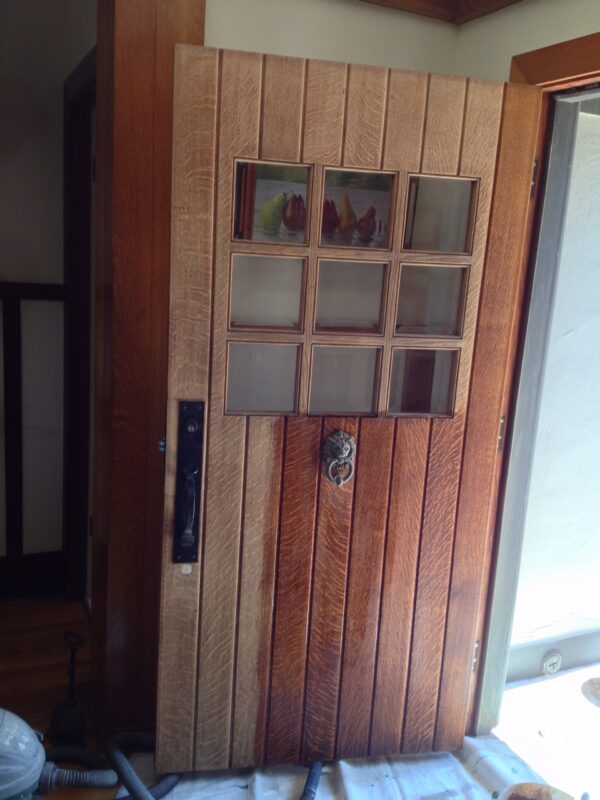  Entry Door Refinishing in Mission Hills