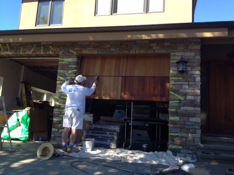  Garage and Front Door Refinishing in Point Loma